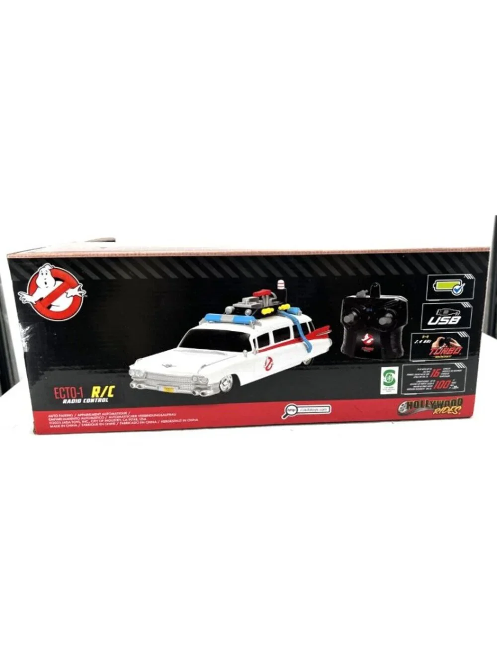 Ghostbusters Ecto-1 RC Remote Control Car Jada Cadillac Hollywood Rides